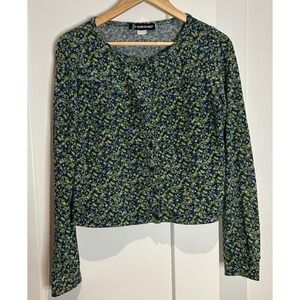 Weavers Ditsy Floral Button Front Cardigan Cottagecore Romantic Feminine  Floral